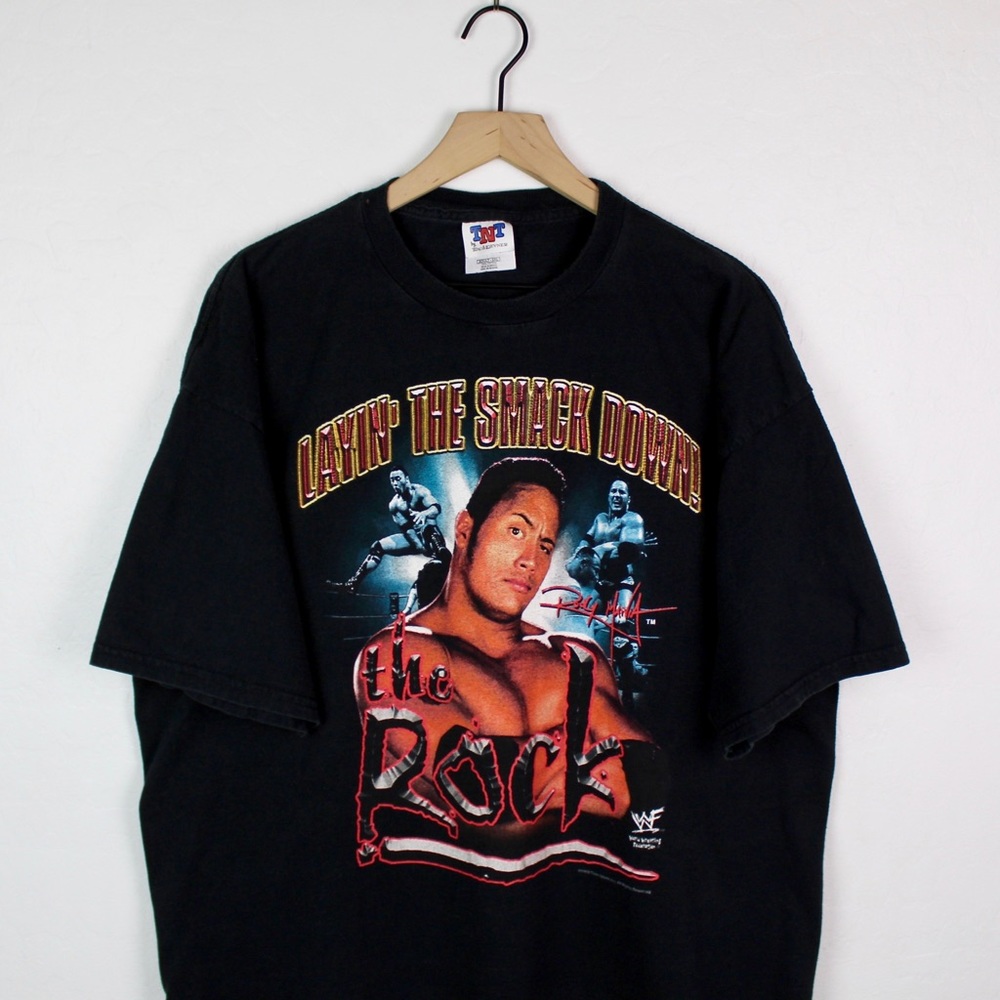 Vintage 1999 WWF The Rock Double-sided Tee